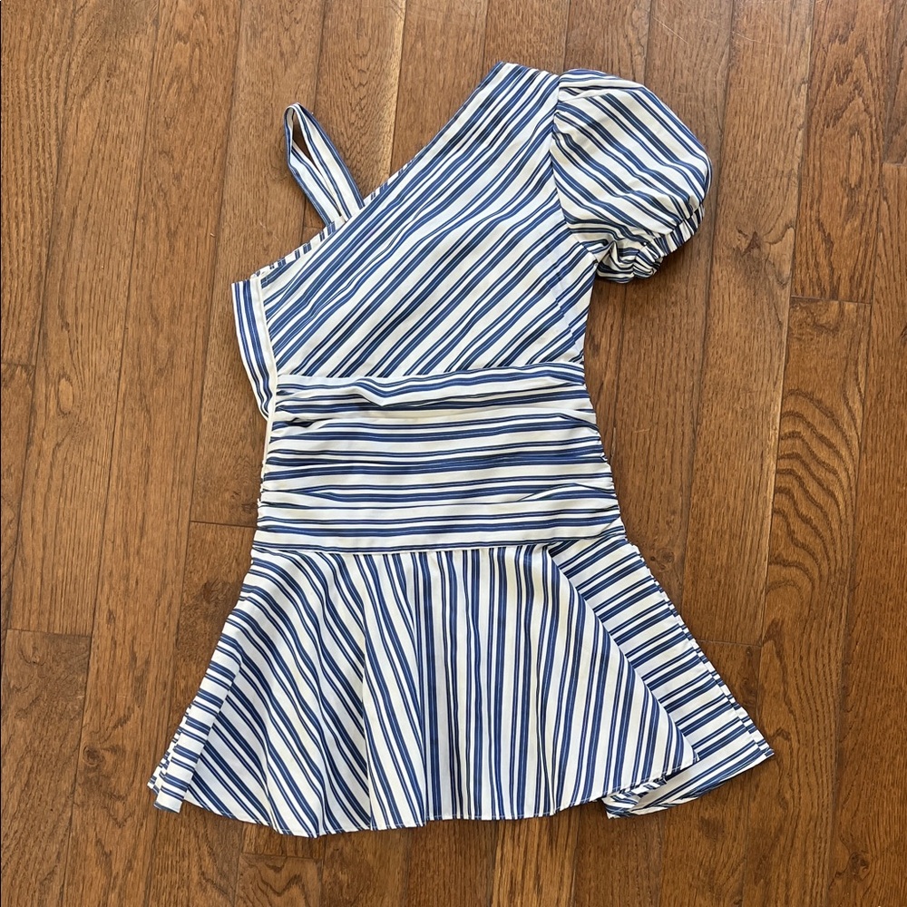 Habitual Navy and White Striped Kids Dress